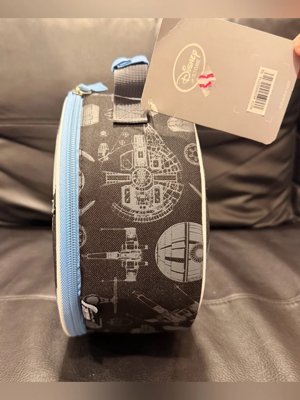 Authentic Disney Store Star Wars X-Wing TIE Fighter Circular Lunch Bag / Cooler